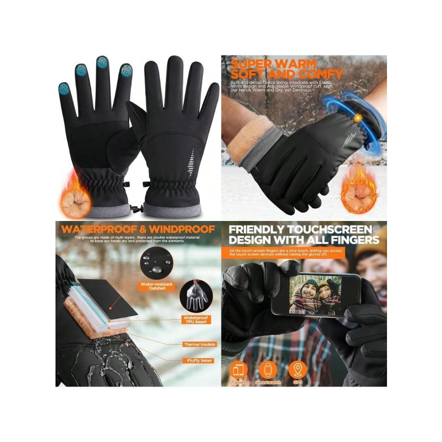 Ski Glove Waterproof - Winter Waterproof Ski Snow Warm Gloves