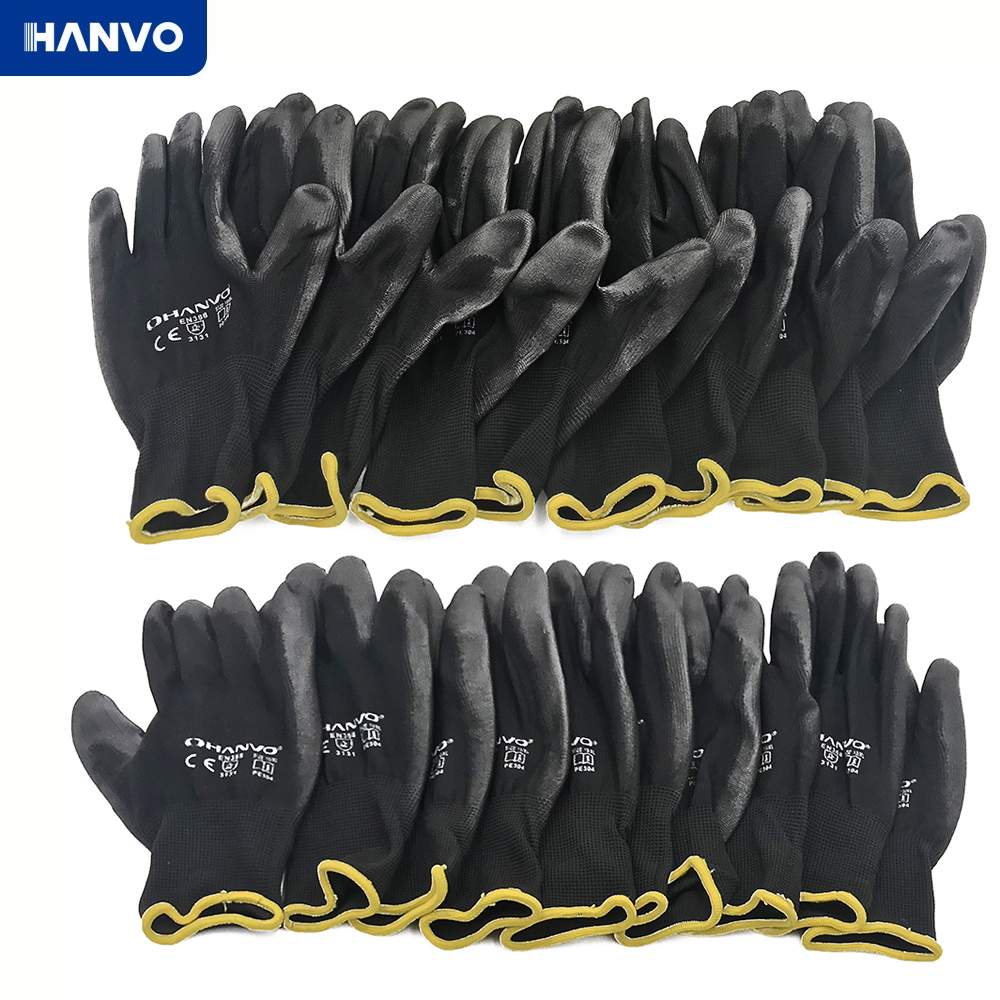 Nitrile Mechanic Glove - 10 Pairs PU Nitrile Safety Coating