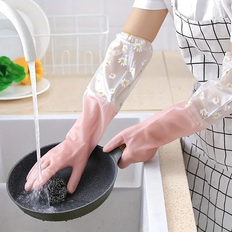 1 Pair Rubber Gloves Long Slee - Dish Glove Rubber incelemesi ve fiyatı