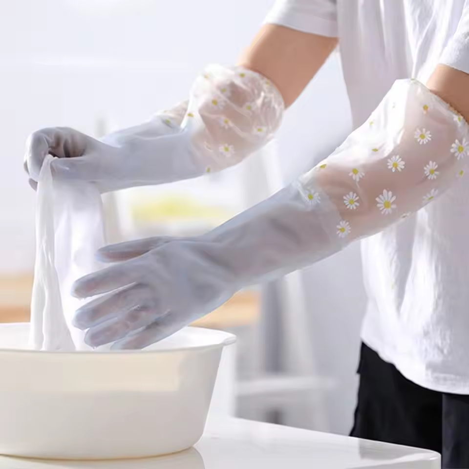 1 Pair Rubber Gloves Long Slee - Dish Glove Rubber incelemesi ve fiyatı