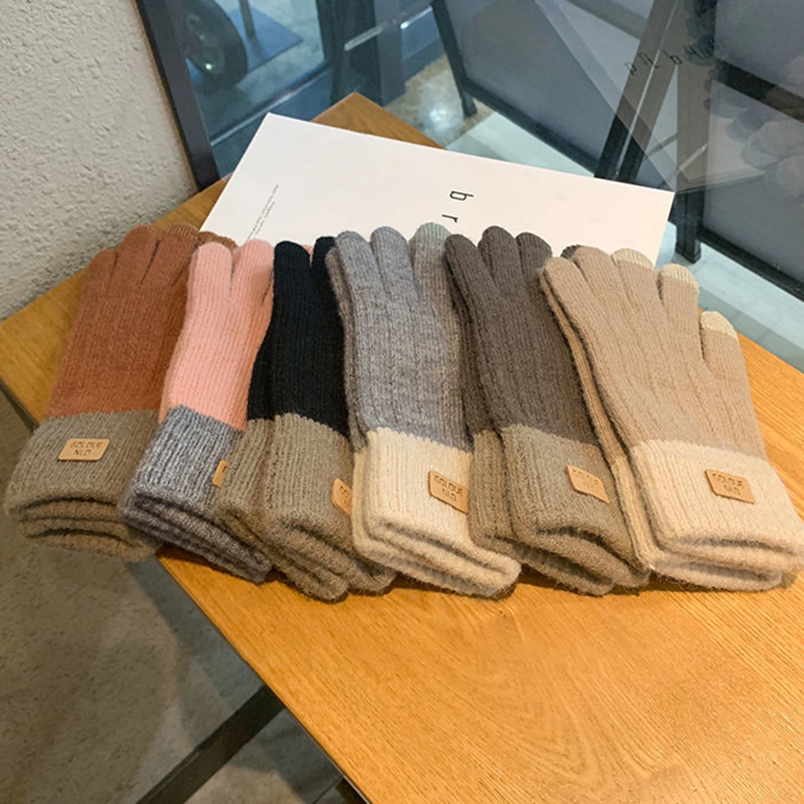 Women's Cable Knit Gloves Warm - Wool Glove Lined incelemesi ve fiyatı