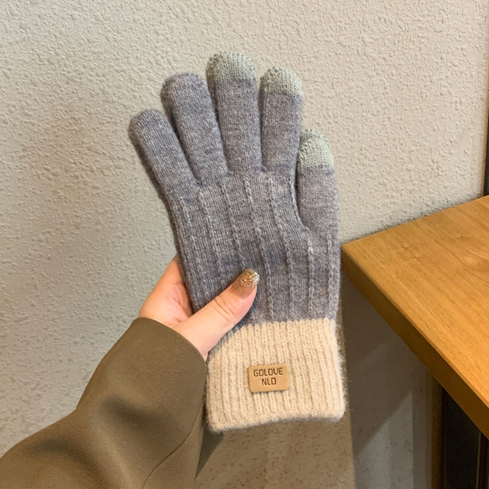 Women's Cable Knit Gloves Warm - Wool Glove Lined incelemesi ve fiyatı