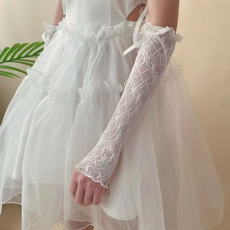 Summer Long Lace Ruffle Mesh F - Fingerless Glove Knit incelemesi ve fiyatı