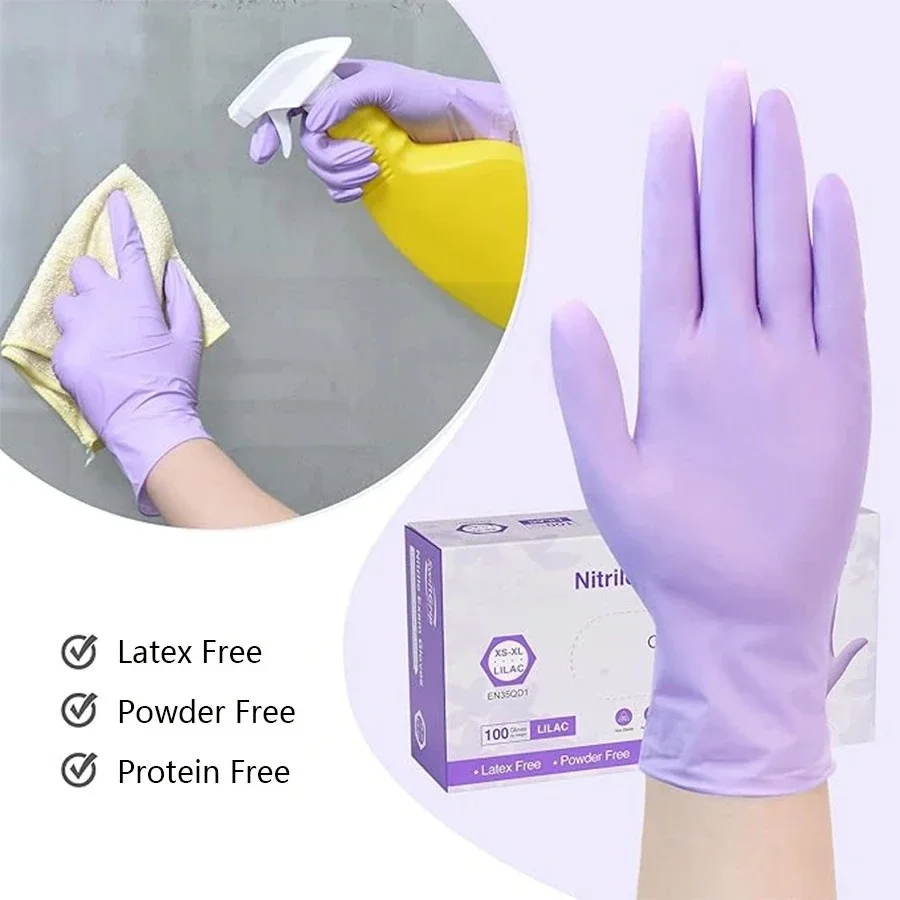 10/20/50/100PCS Purple Disposa - Nitrile Mechanic Glove incelemesi ve fiyatı
