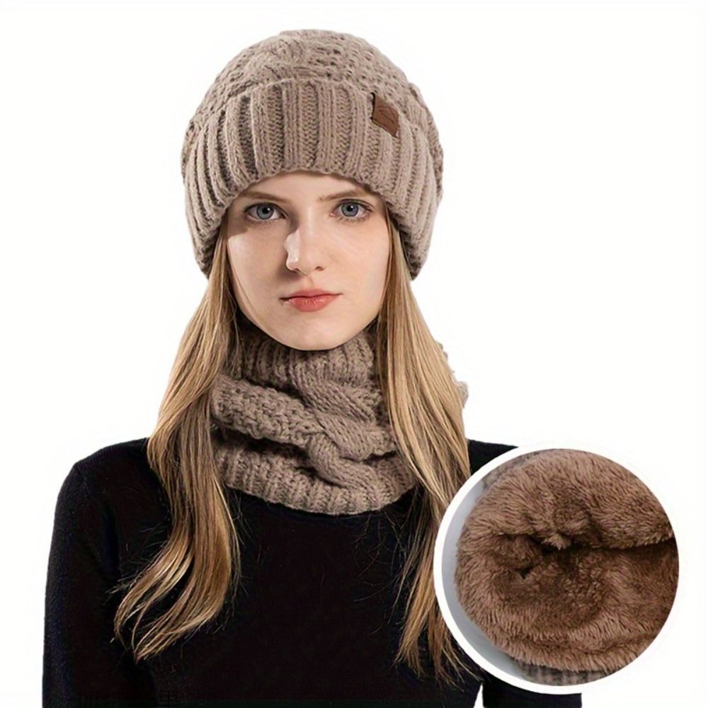 Soft Winter Beanie Hat Scarf S - Wool Glove Lined incelemesi ve fiyatı