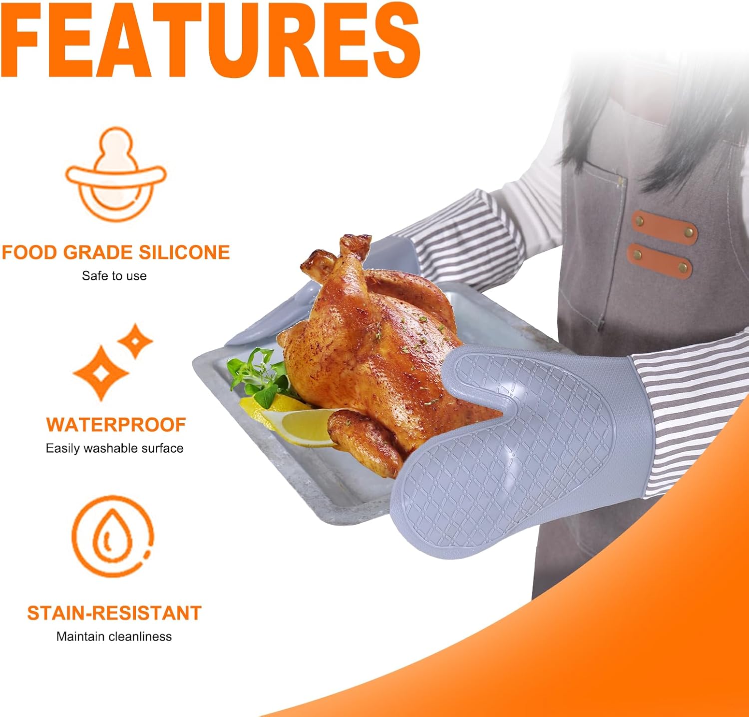 Silicone Oven Mitts, 500°F Hea - Heat Resistant Glove incelemesi ve fiyatı