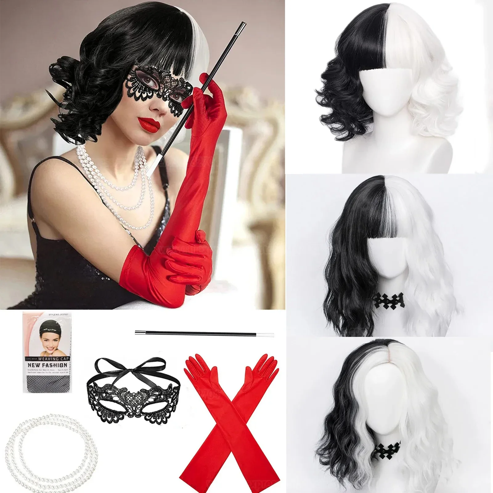 Anime Cruella de Vil Cosplay W - Heat Resistant Glove incelemesi ve fiyatı