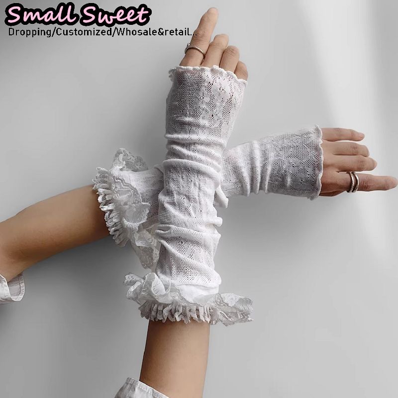 Women's Harajuku White Arm Sle - Fingerless Glove Knit incelemesi ve fiyatı