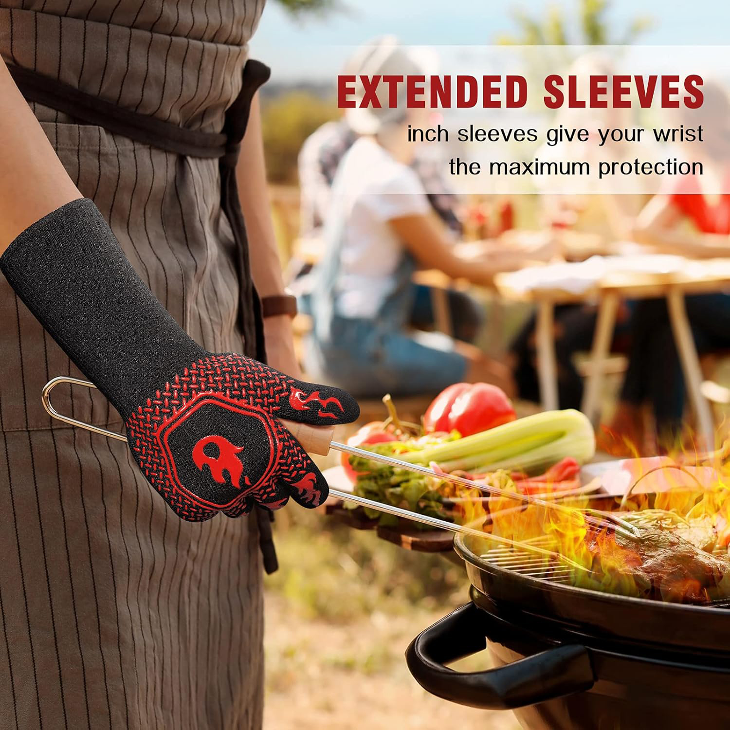 BBQ Grill Gloves High Temp Res - Oven Mitt Silicone incelemesi ve fiyatı