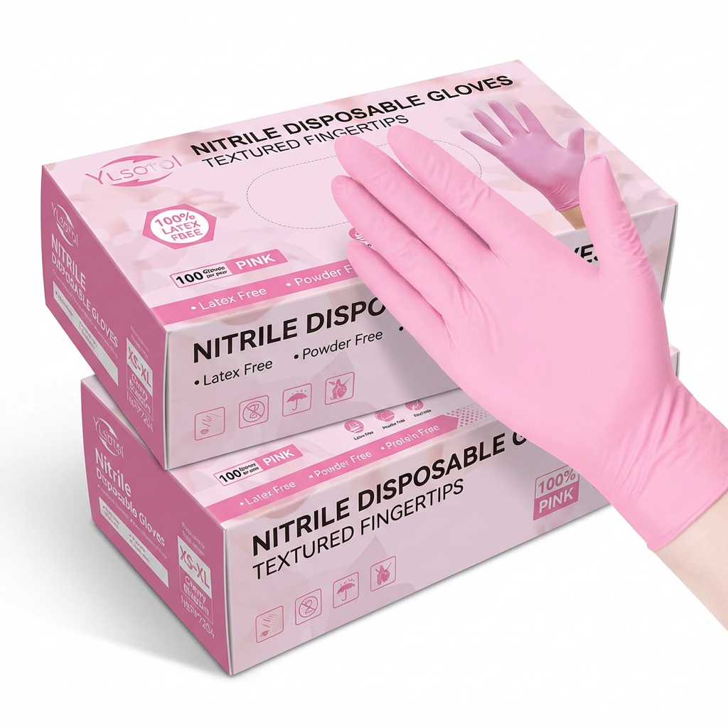 Simple Pink Nitrile Gloves 100 - Rubber Glove Cleaning incelemesi ve fiyatı