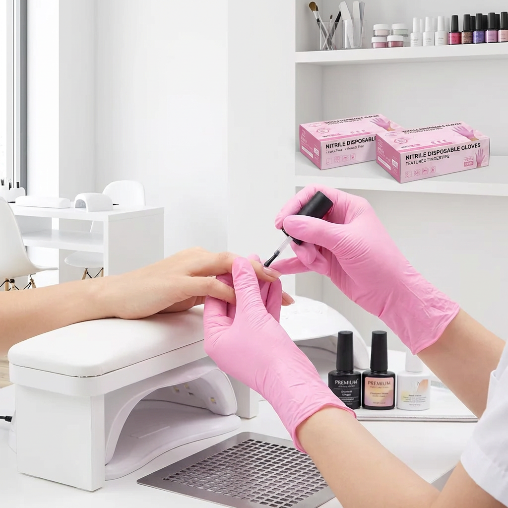 Simple Pink Nitrile Gloves 100 - Rubber Glove Cleaning incelemesi ve fiyatı