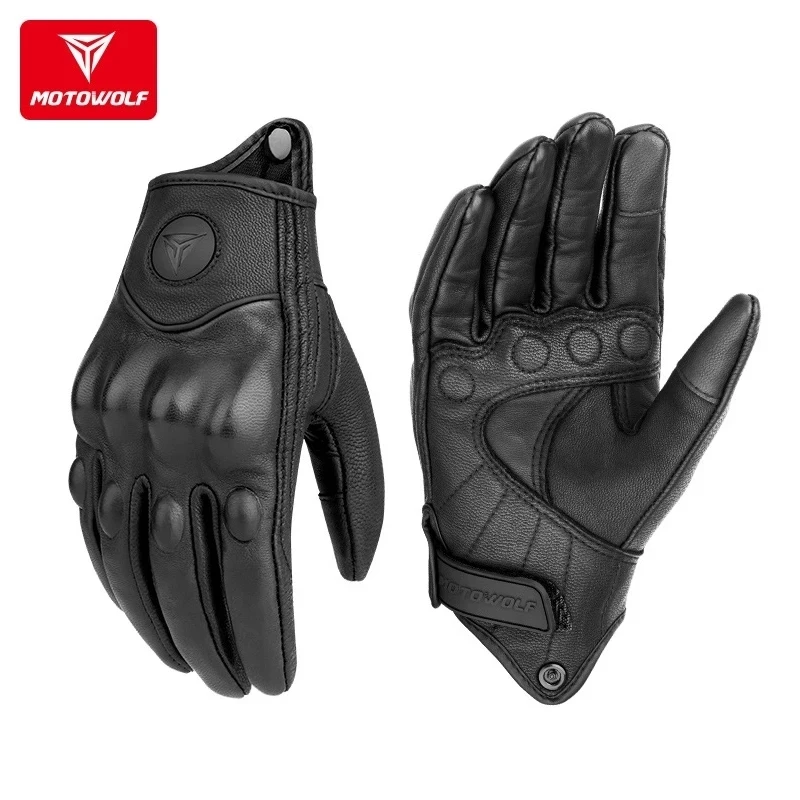 Leather Motorcycle Gloves Men' - Motorcycle Glove Knuckle incelemesi ve fiyatı