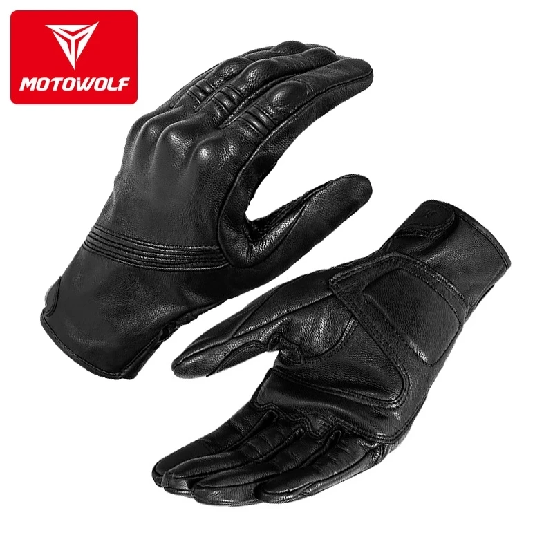 Leather Motorcycle Gloves Men' - Motorcycle Glove Knuckle incelemesi ve fiyatı