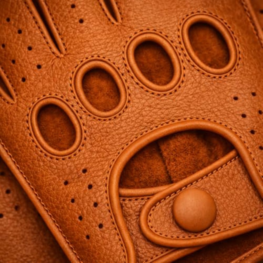 Mens fingerless leather drivin - Leather Driving Glove incelemesi ve fiyatı