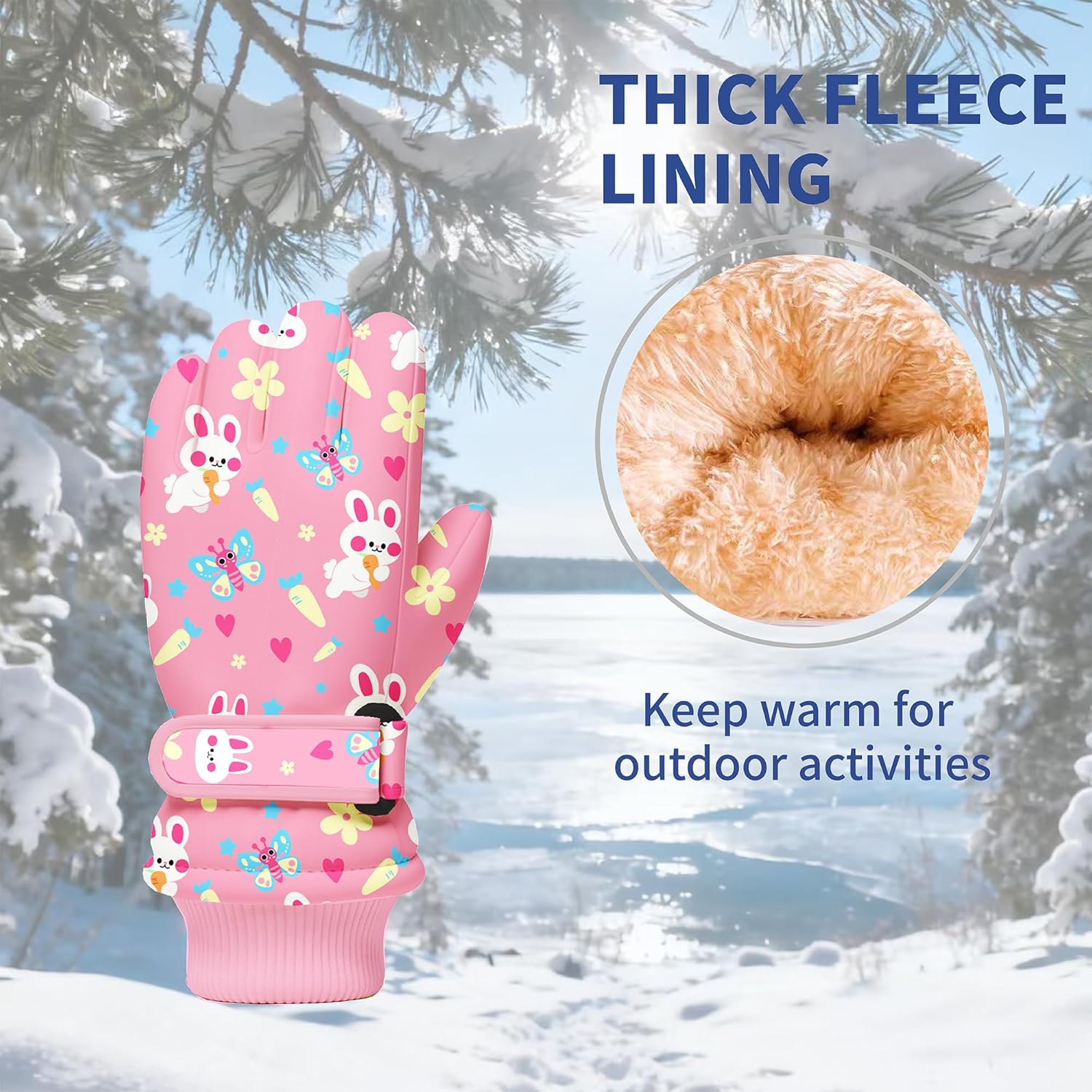 Kids Winter Snow Gloves, Water - Winter Glove Insulated incelemesi ve fiyatı