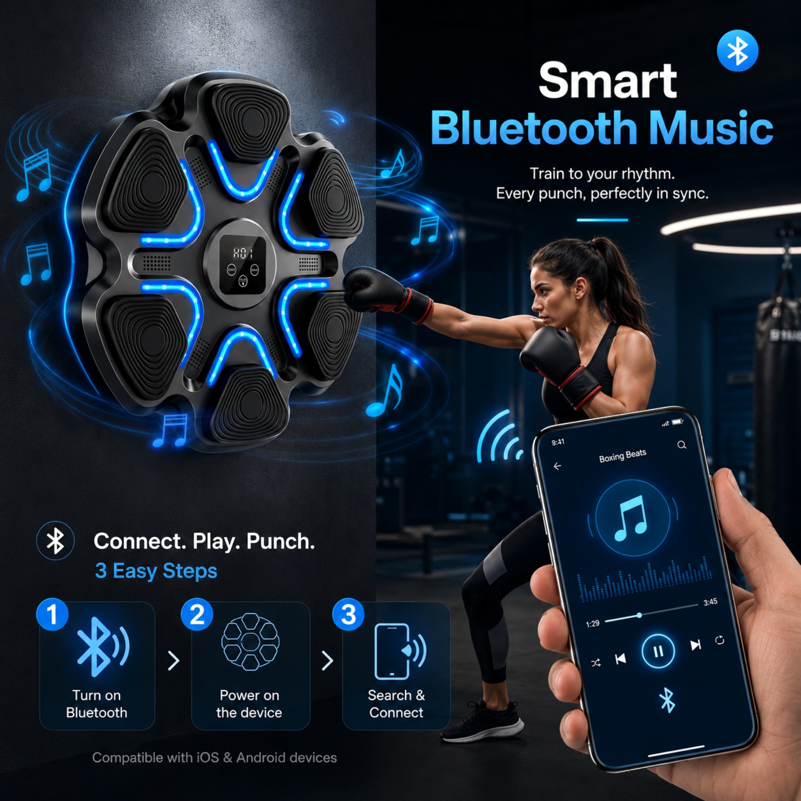 Music Boxing Machine Kids Adul - Workout Glove Gym incelemesi ve fiyatı