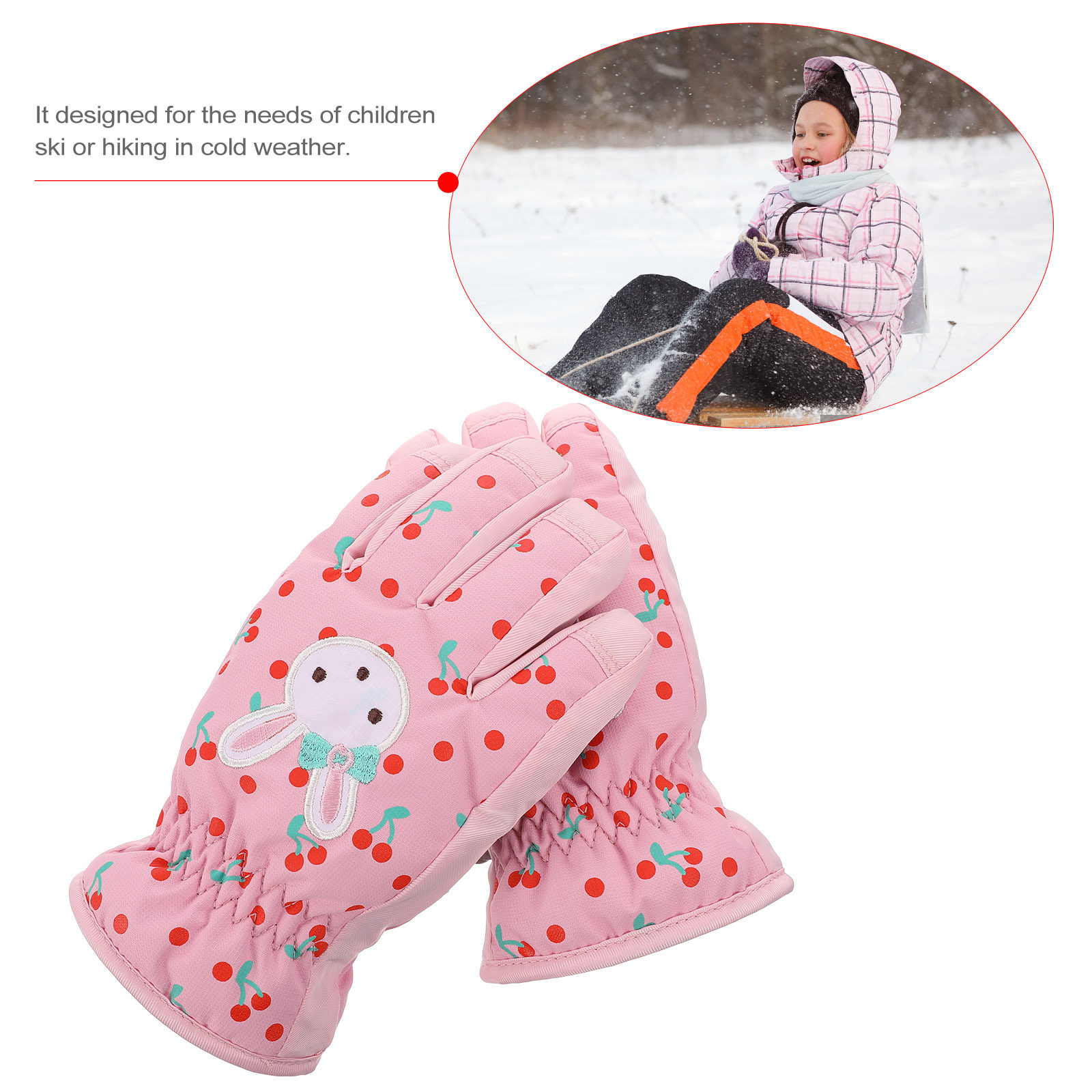 1Pair Children Ski Gloves Wate - Winter Glove Insulated incelemesi ve fiyatı