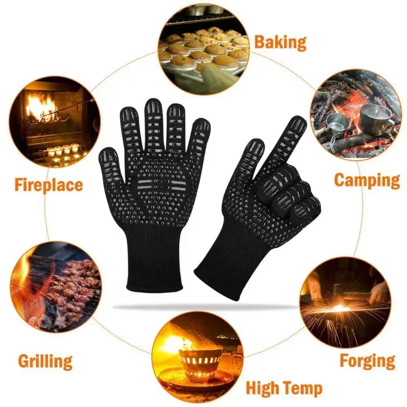 1PCS Piece BBQ Gloves High Tem - Oven Mitt Silicone incelemesi ve fiyatı