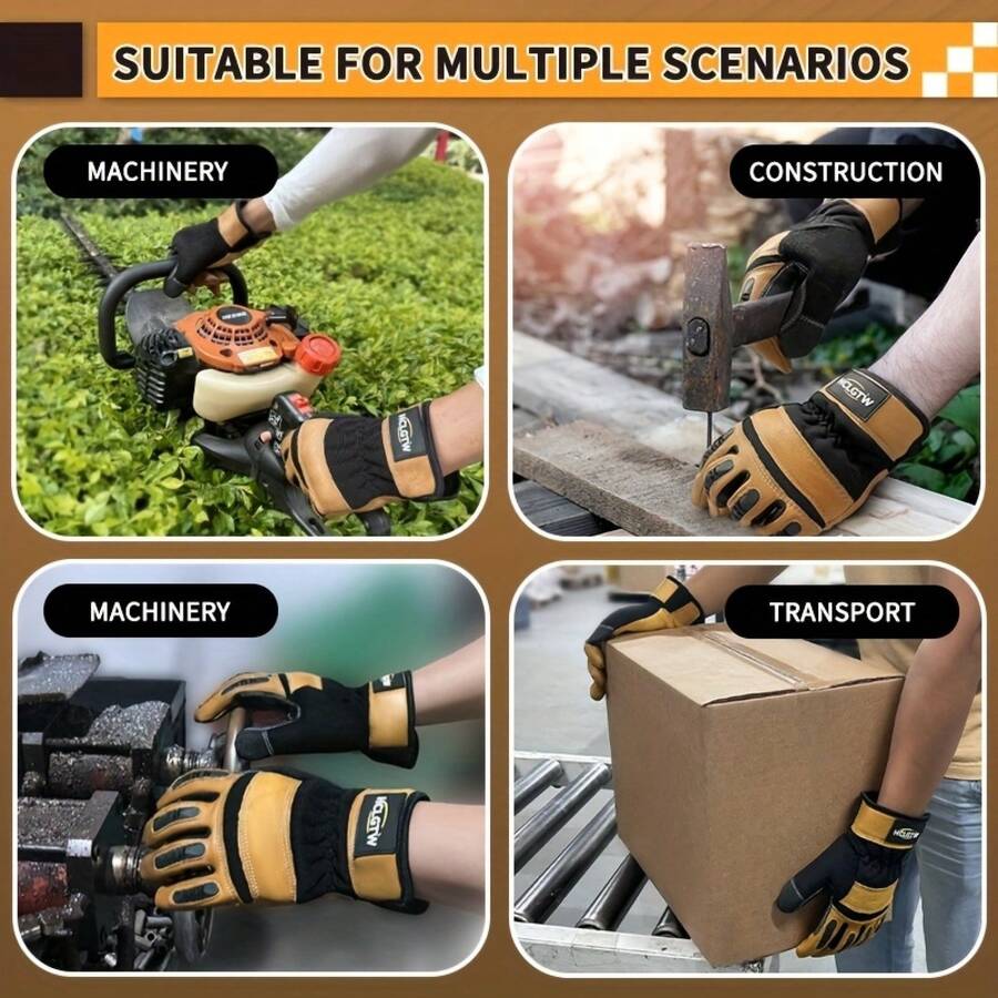 Two Pairs Of Brown Leather Glo - Work Glove Impact incelemesi ve fiyatı