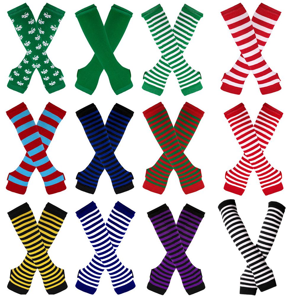Striped Knitted Handschoenen L - Fingerless Glove Knit incelemesi ve fiyatı