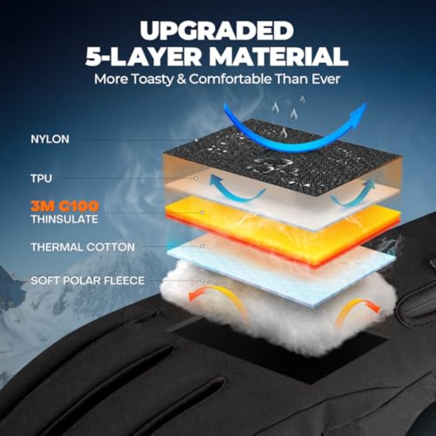 krosa Winter Gloves For Men Wo - Ski Glove Waterproof incelemesi ve fiyatı
