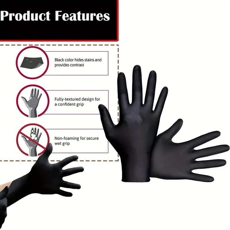 Black Nitrile Disposable Glove - Nitrile Mechanic Glove incelemesi ve fiyatı