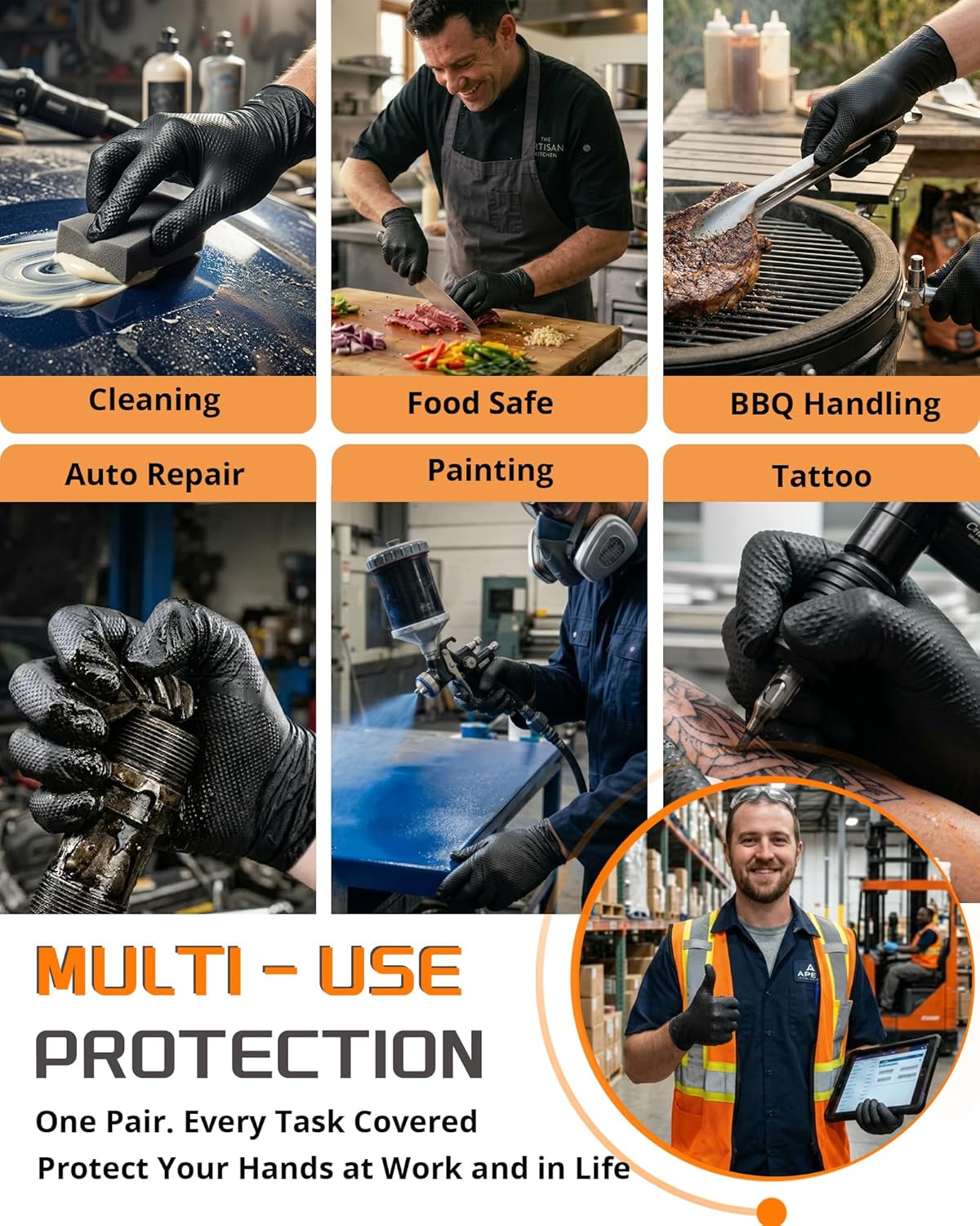 9mil Heavy Duty Disposable Nit - Nitrile Mechanic Glove incelemesi ve fiyatı