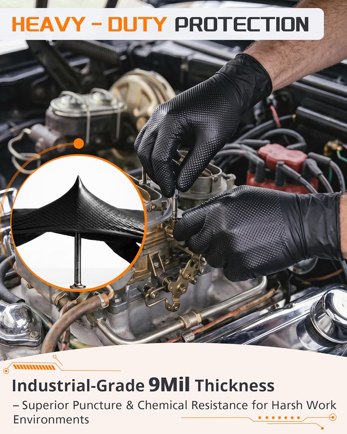 9mil Heavy Duty Disposable Nit - Nitrile Mechanic Glove incelemesi ve fiyatı