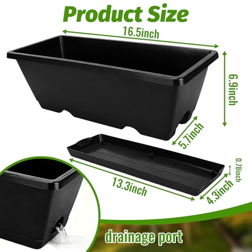 7 Black 17-Inch Rectangular Pl - Gardening Glove Waterproof incelemesi ve fiyatı