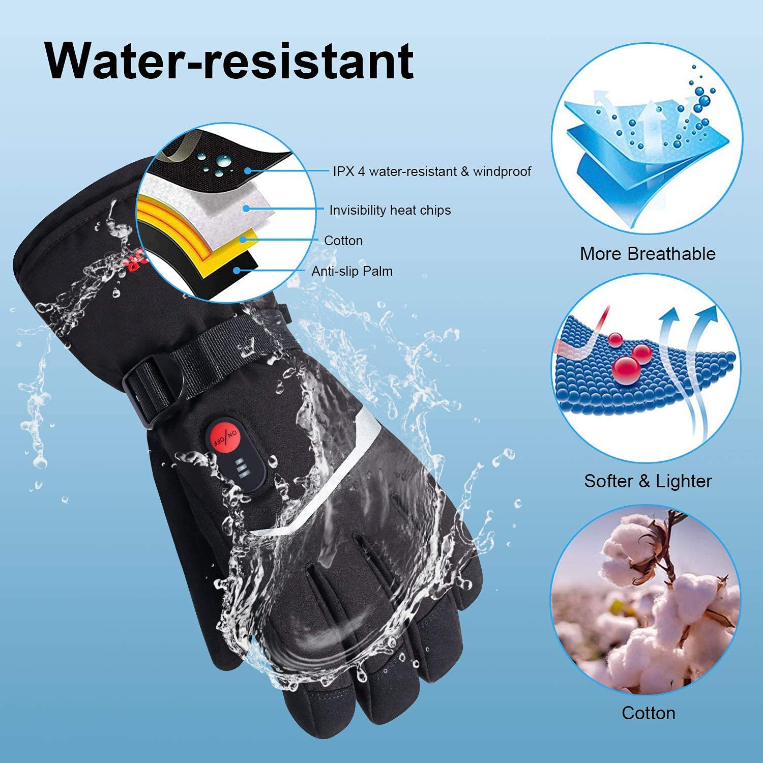 SNOW DEER Winter Heated Gloves - Heat Resistant Glove incelemesi ve fiyatı