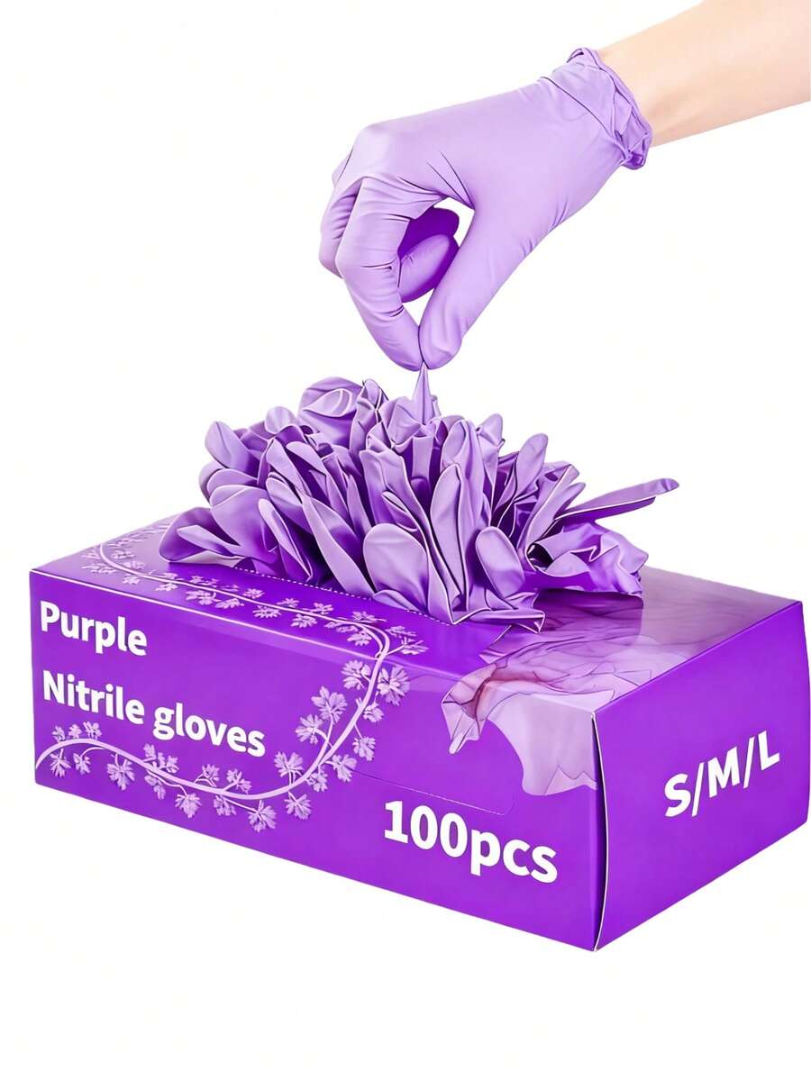 100/50/4pcs Disposable Purple  - Latex Disposable Glove incelemesi ve fiyatı