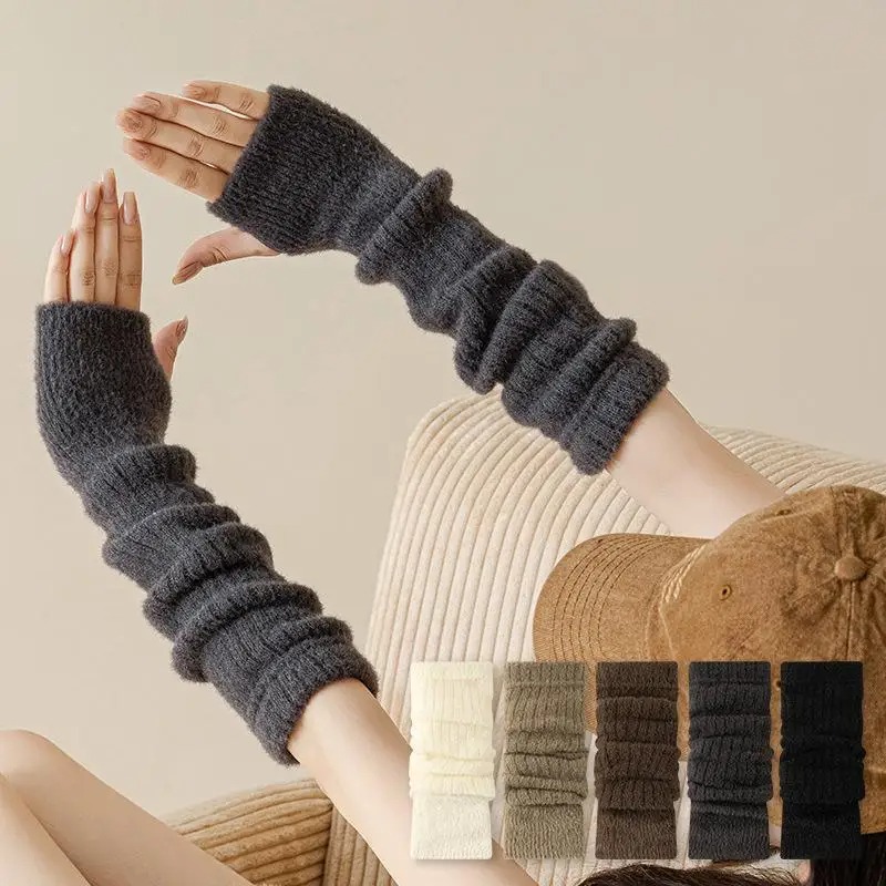 Winter Warm Long Sleeves Glove - Fingerless Glove Knit incelemesi ve fiyatı