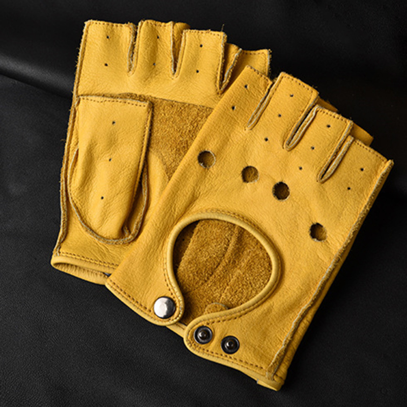 Leather Gloves Men's Half Fing - Leather Driving Glove incelemesi ve fiyatı