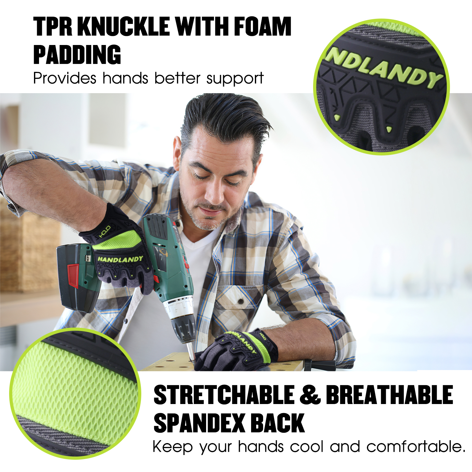 HANDLANDY anti-impact anti-abr - Work Glove Impact incelemesi ve fiyatı