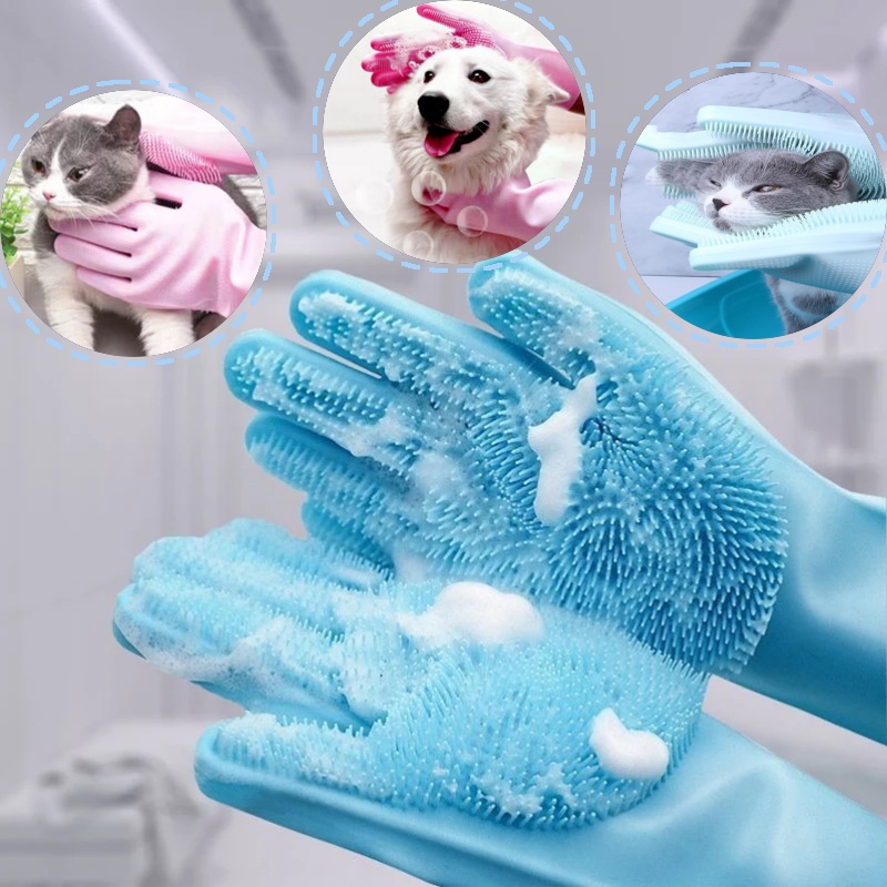 Pet Grooming Gloves for Dogs A - Rubber Glove Cleaning incelemesi ve fiyatı