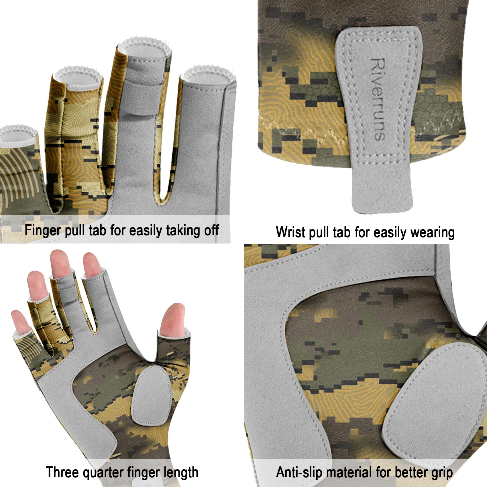 Riverruns Fingerless Fishing G - Cycling Glove Padded incelemesi ve fiyatı