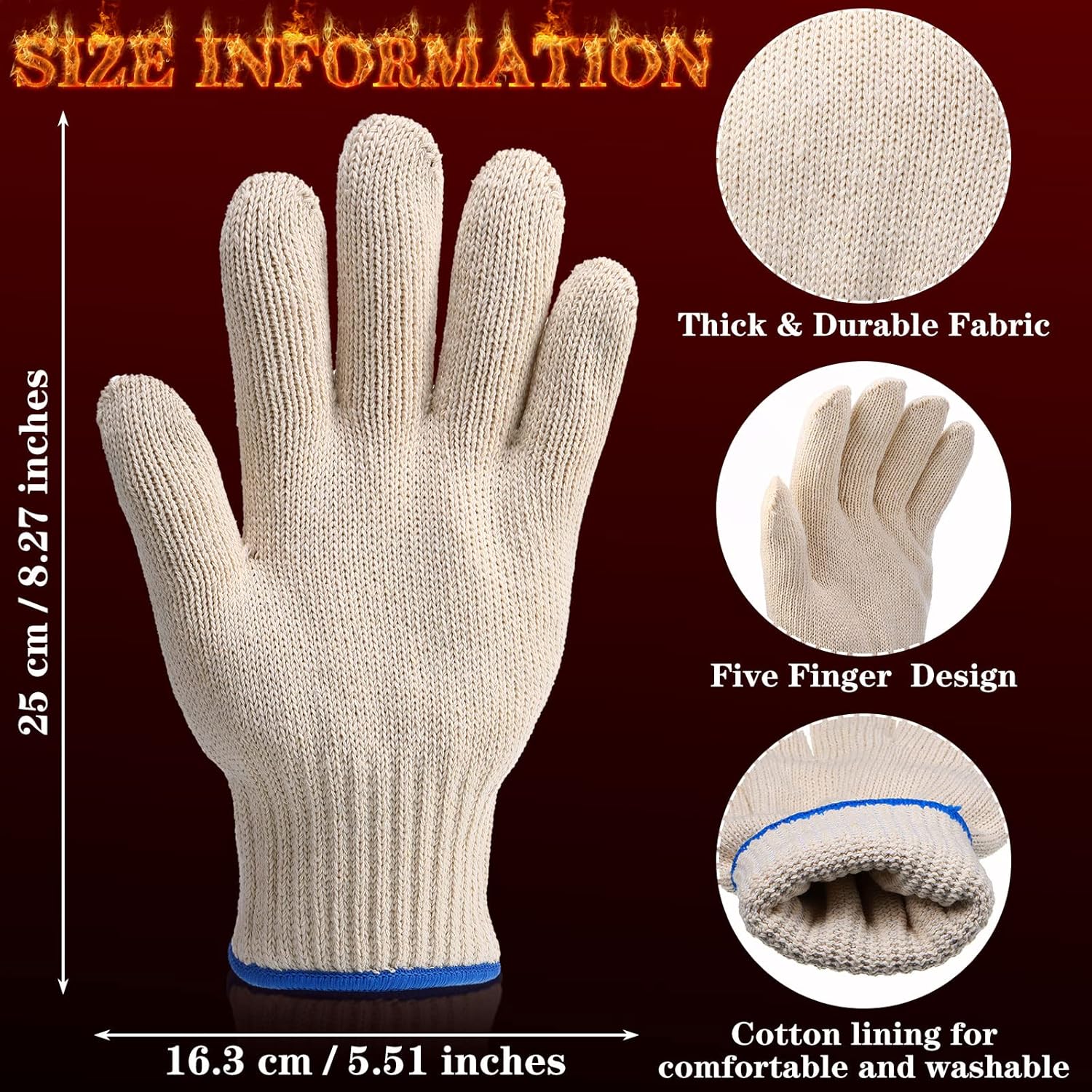 4 Pairs Heat Resistant Gloves, - Heat Resistant Glove incelemesi ve fiyatı