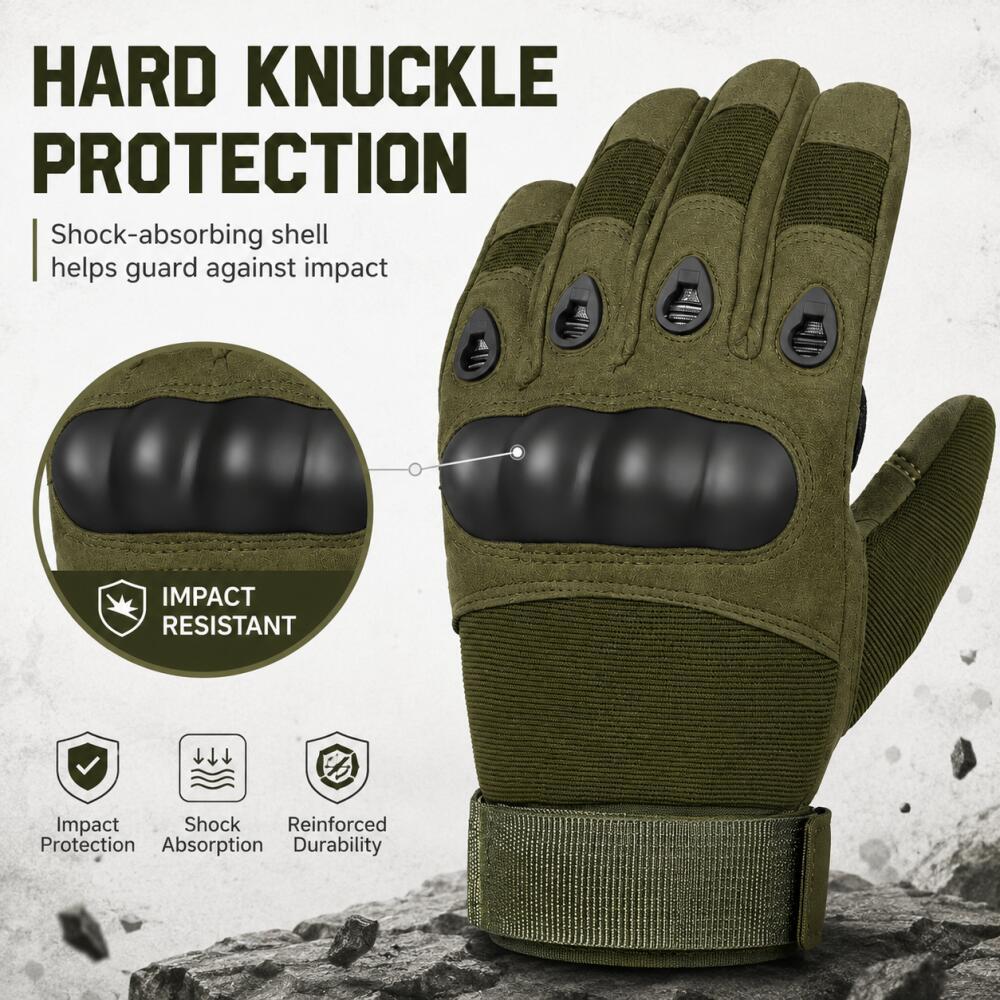 Full Finger Tactical Gloves wi - Motorcycle Glove Knuckle incelemesi ve fiyatı