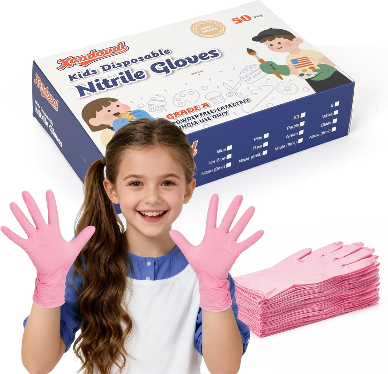 Kids Disposable Gloves for 3-8 - Latex Disposable Glove incelemesi ve fiyatı