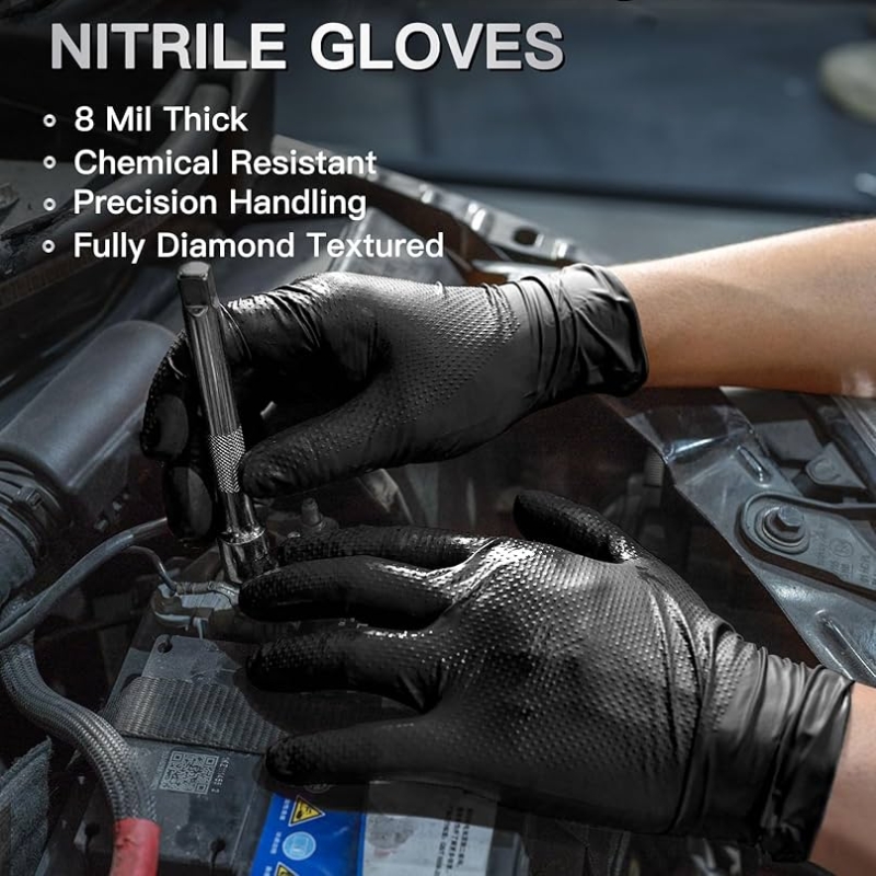 8Mil Thick Heavy Duty Safety W - Nitrile Mechanic Glove incelemesi ve fiyatı